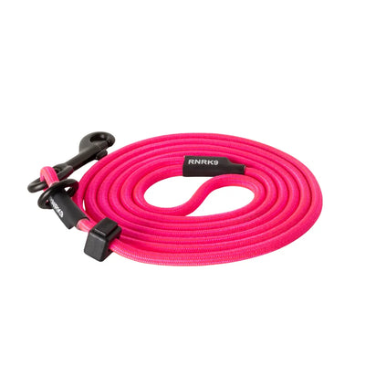 Hot Pink Combo Slip Leash climbing rope with bolt snap and slip O-ring, Pink For A Purpose, RNRK9