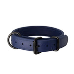 Navy 1.5" Trial Collar in BioThane with black roller buckle and D-ring, RNRK9