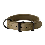 Olive 1.5" Trial Collar in BioThane with black roller buckle and D-ring, RNRK9