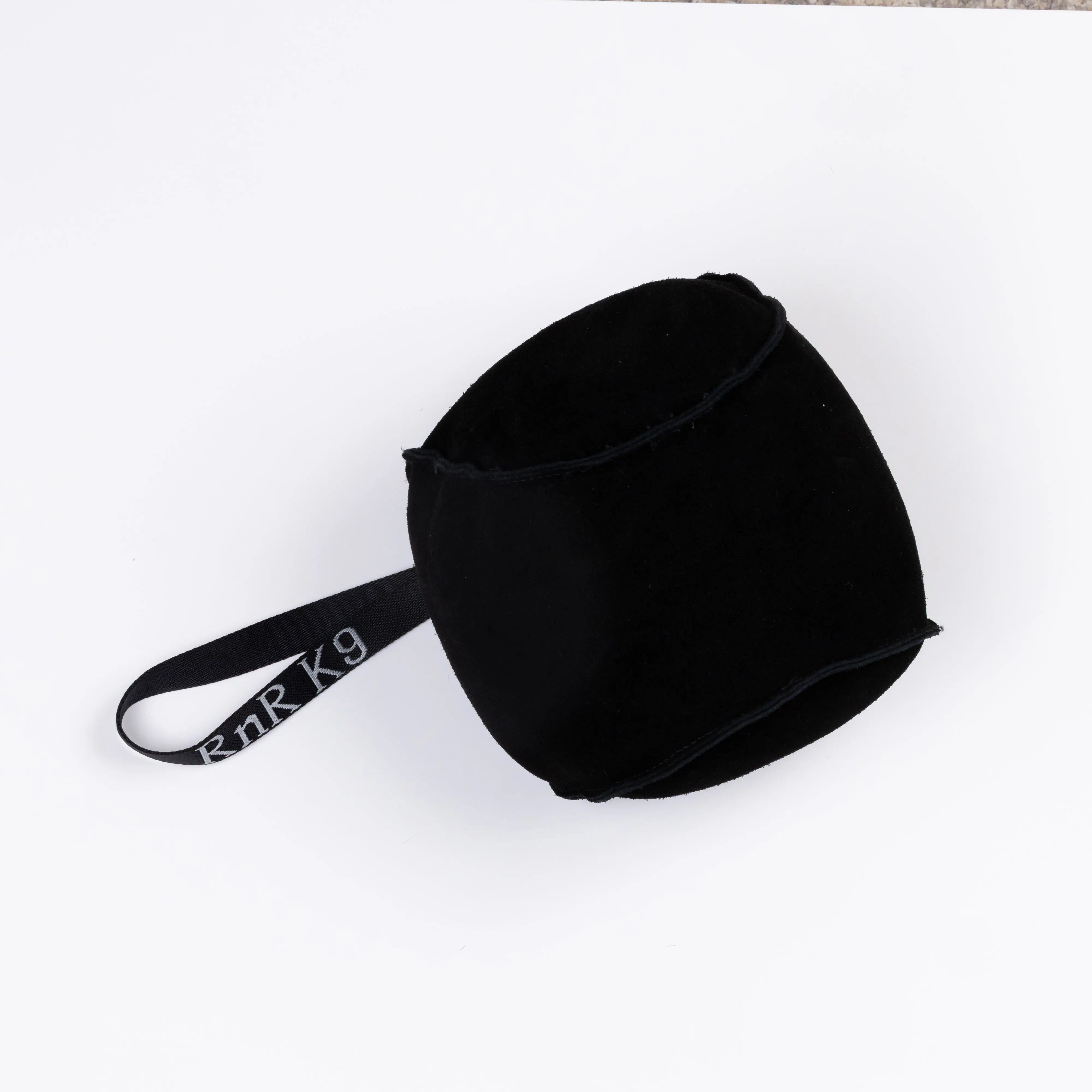 Large Black Suede Ball