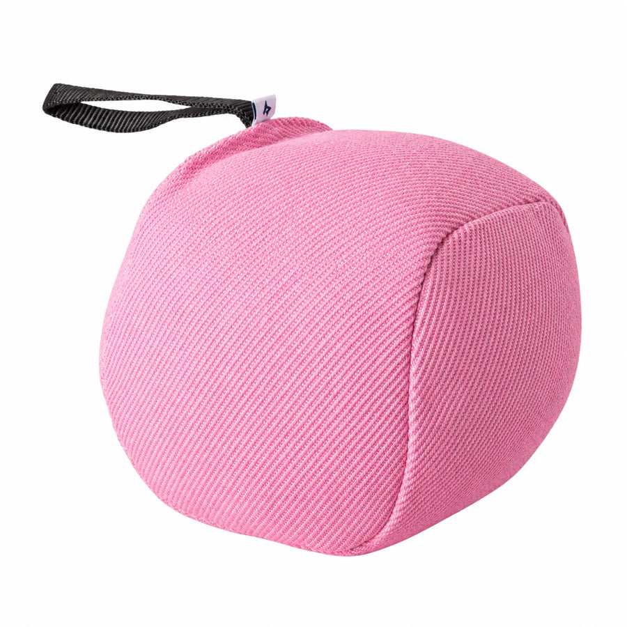 Pink Large Nylcot Ball with rope handle, Pink For A Purpose, RNRK9