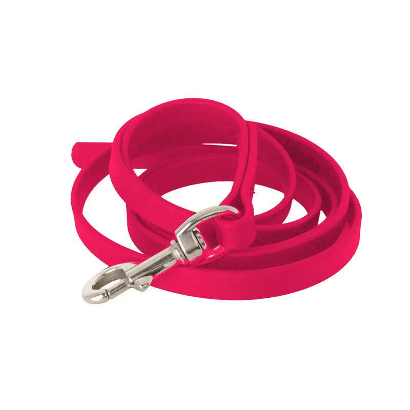 Pink Heavy Duty Biothane leash coiled with stainless steel bolt snap, Pink For A Purpose, RNRK9